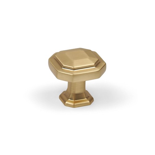 Brass octagon cabinet handles - brass,