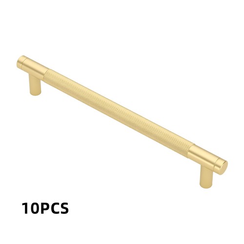 10pcs brushed gold knurled - 10pcs,